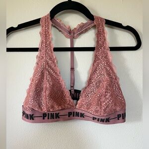 PINK Victoria's Secret Pink Lace Racerback Bralette